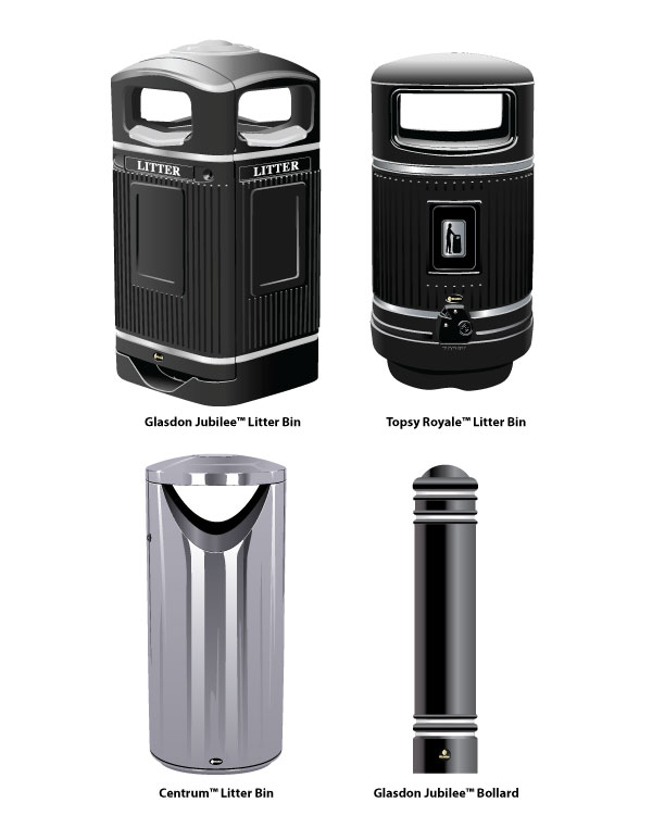 The Queen's Platinum Jubilee ideas for street furniture by Glasdon