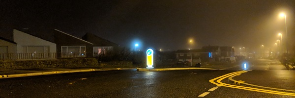 Rebound Signmaster LED illuminating the dark roads