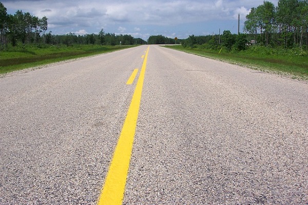Asphalt road surface