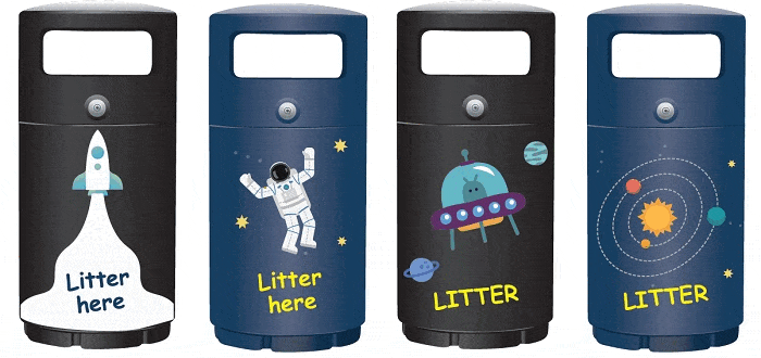 personalised school bins designed by children