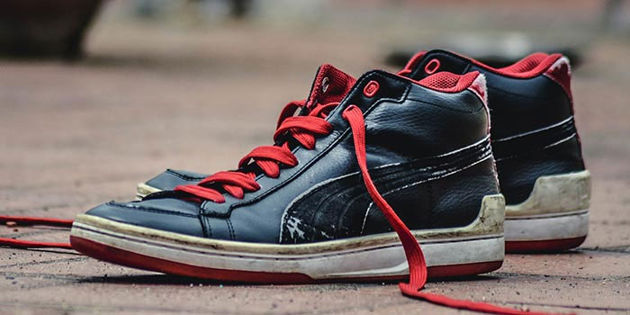 a pair of old shoes