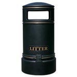 Topsy Jubilee Litter Bin on White Background