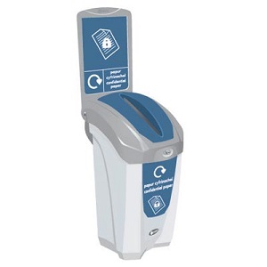 nexus 30 confidential paper recycling bin on a white background