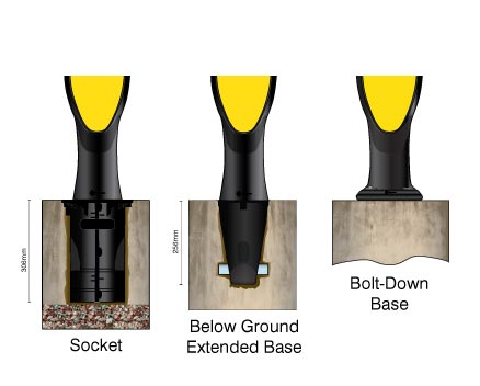 What is this? Bollard Base Options