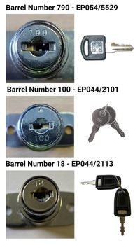 What is this? Replacement Key Barrel Number