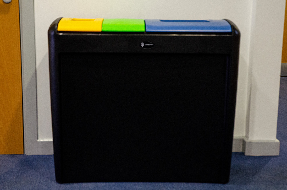 Nexus&reg; Evolution Trio Recycling Bin with personalised colours