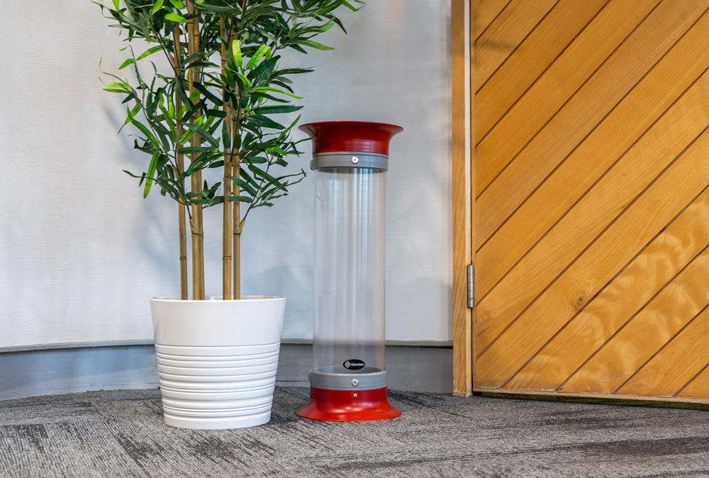 C-Thru&trade; 10 Hazardous Waste Recycling Bin personalised in Red