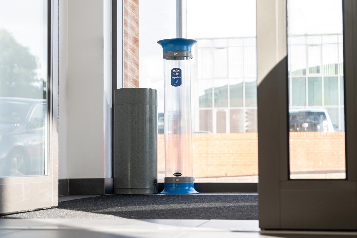 C-Thru&trade; 15L Vape Recycling Bin with personalised front graphic