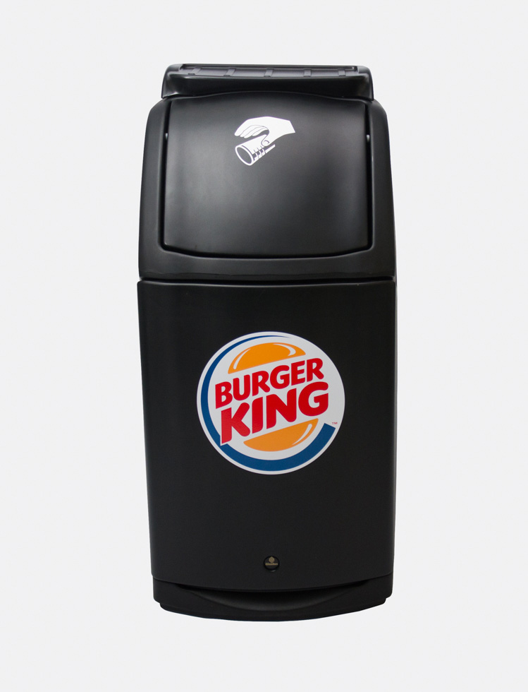 Combo&trade; Catering Waste Bin with aperture and front graphic