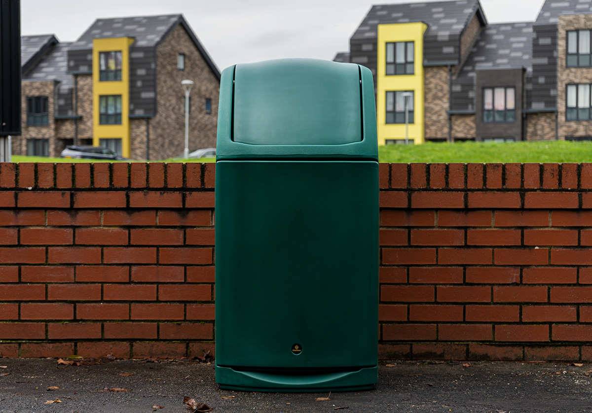 Combo&trade; Waste Bin green colour personalisation