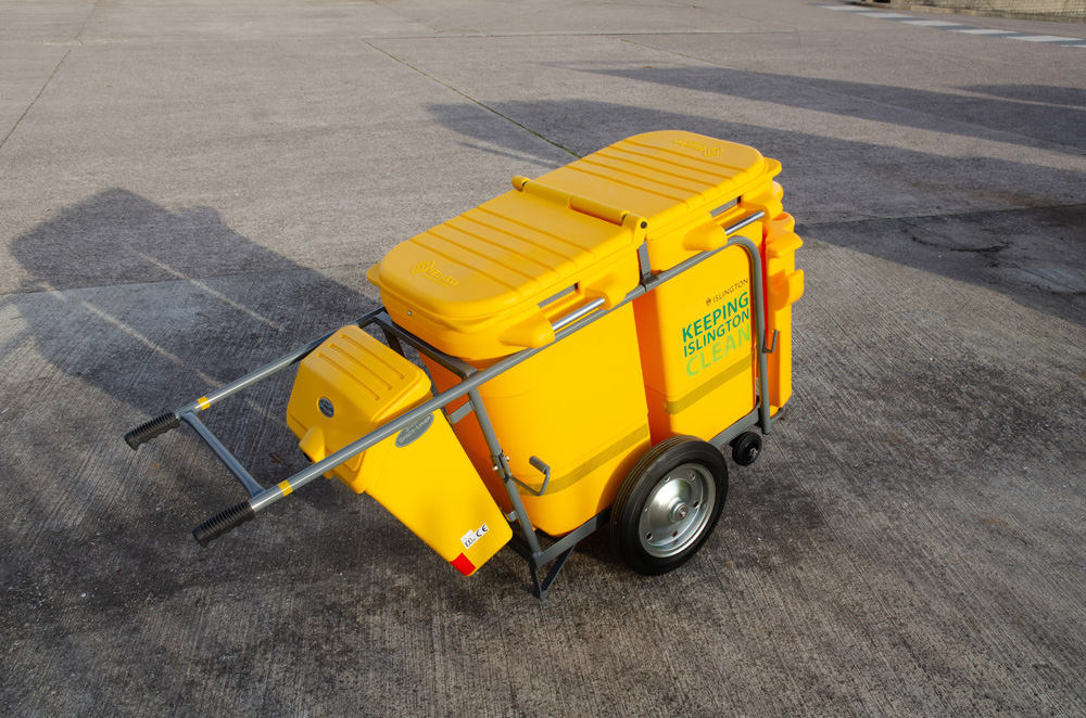 Double Space-Liner&trade; Orderly Barrow with side graphic on front collection container
