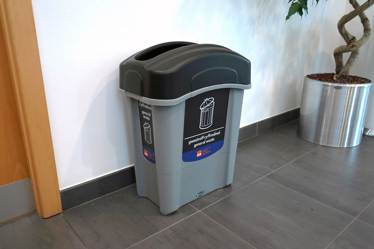 Eco Nexus&reg; 60 General Waste Bin with personalised front graphics