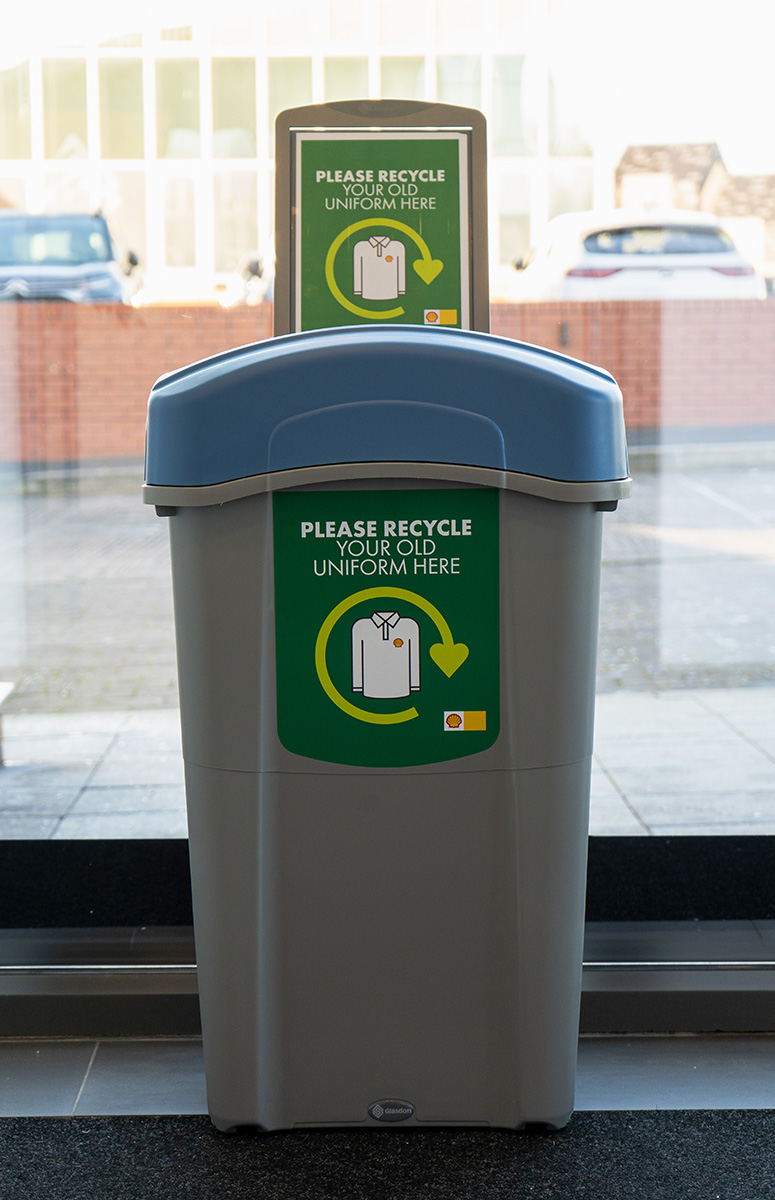Eco Nexus&reg; 85 Recycling Bin with personalised front graphic
