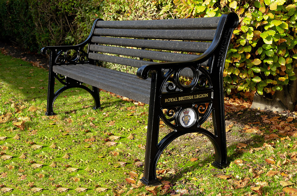 Lowther&trade; Seat with personalised circular plaque  and lettering