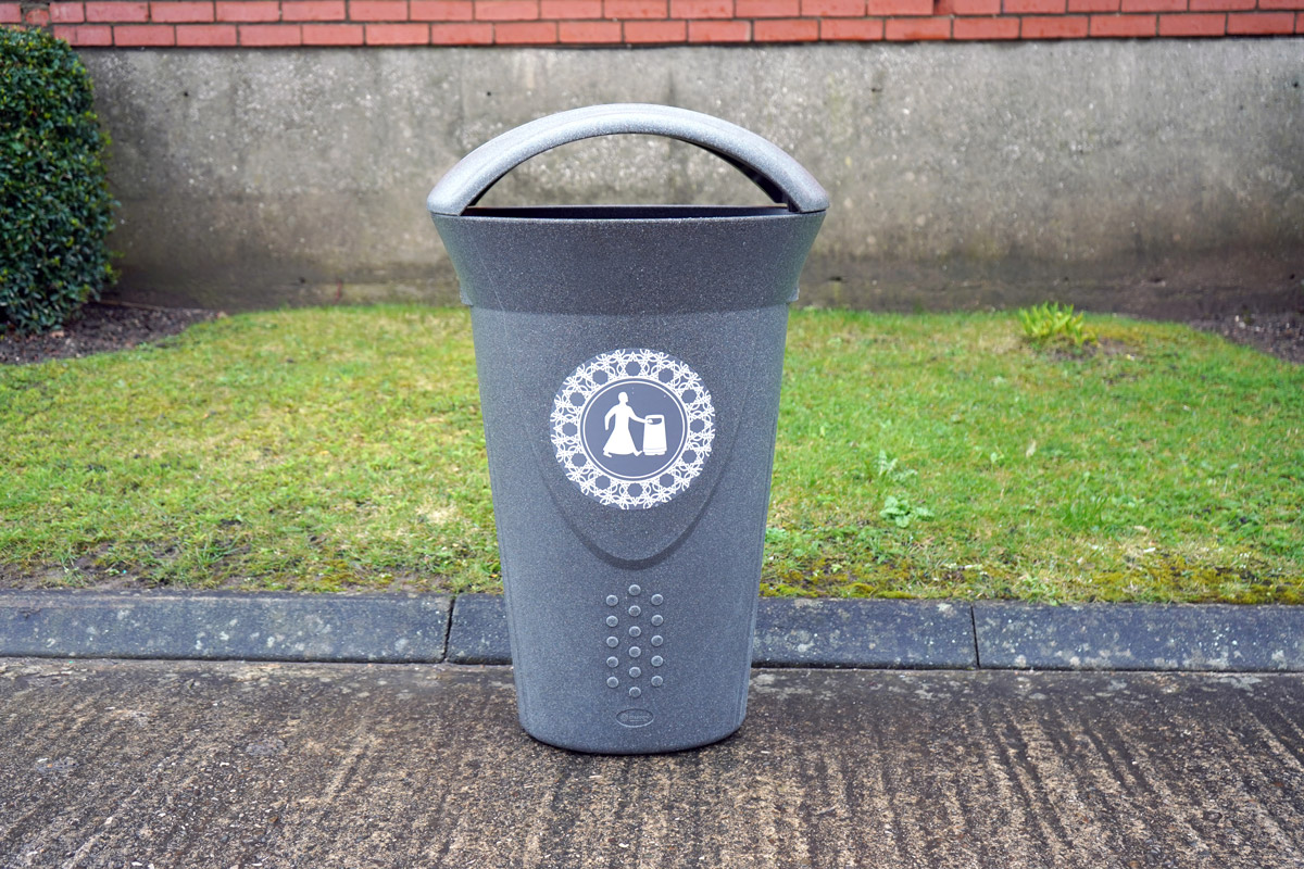 Luna&trade; Litter Bin with personalised front graphics