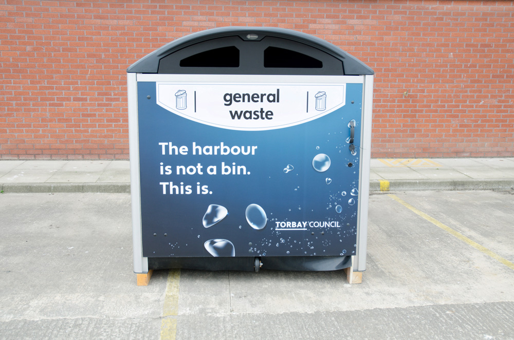 Modus&trade; 1280 General Waste Housing with front graphic from artwork supplied by the customer