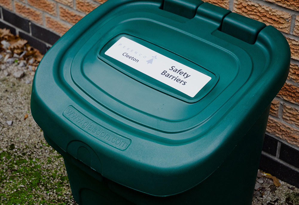 Nestor&trade; 90 Grit Bin with personalised top graphic  