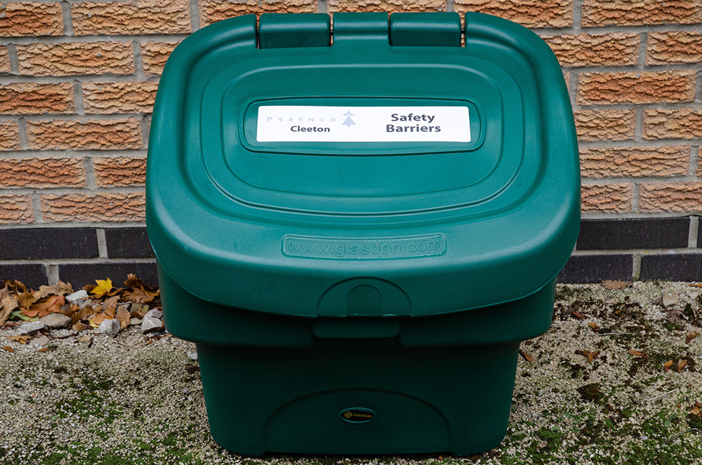 Nestor&trade; 90 Grit Bin with personalised top graphic  