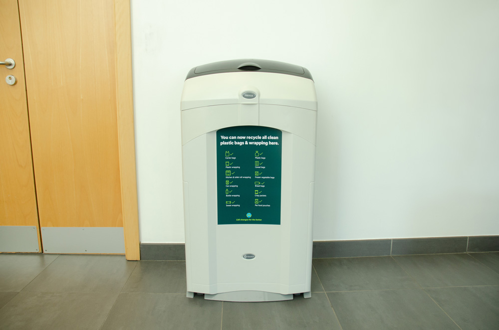 Nexus&reg; 100 Plastic Recycling Bin personalised front graphic