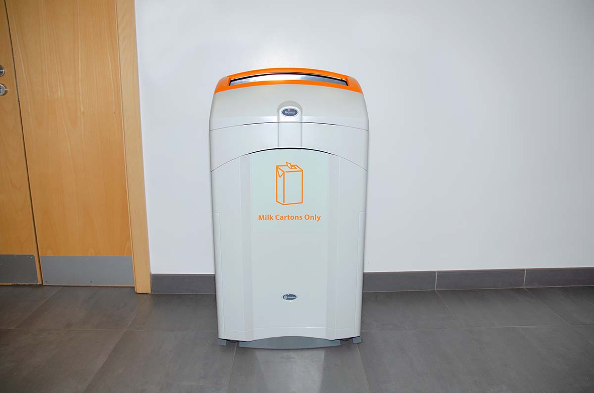 Nexus&reg; 100 Recycling Bin with personalised front graphic