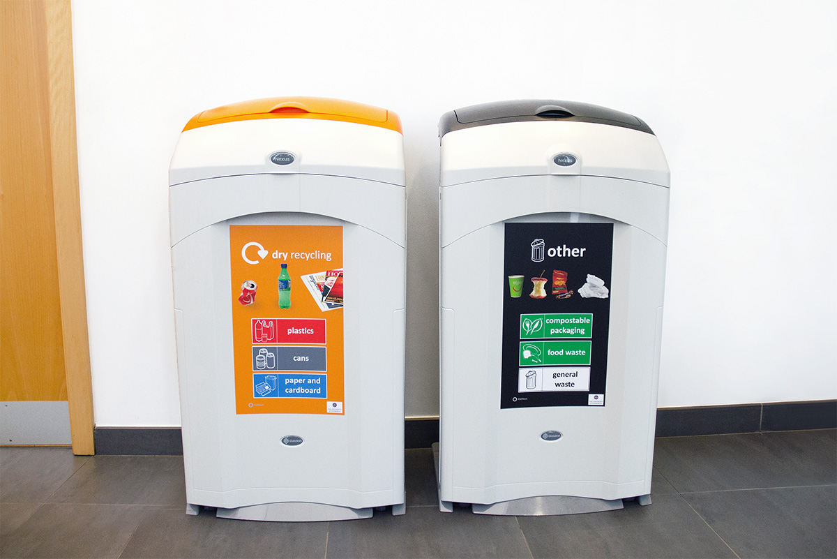 Nexus&reg; 100 General Waste Bin with personalised front graphic