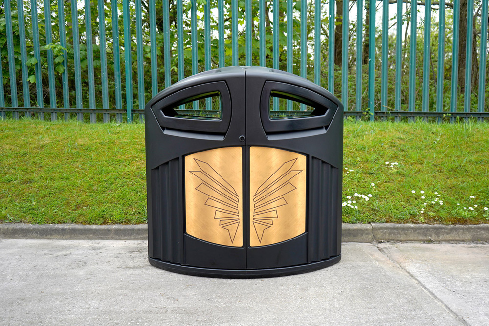 Nexus&reg; 200 Litter Bin with personalised front graphics