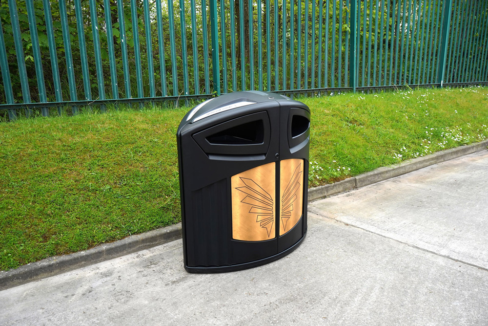Nexus 200 Litter Bin with personalised front graphics