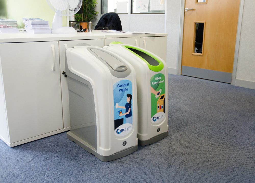 Nexus&reg; 50 Recycling Bins with front graphics