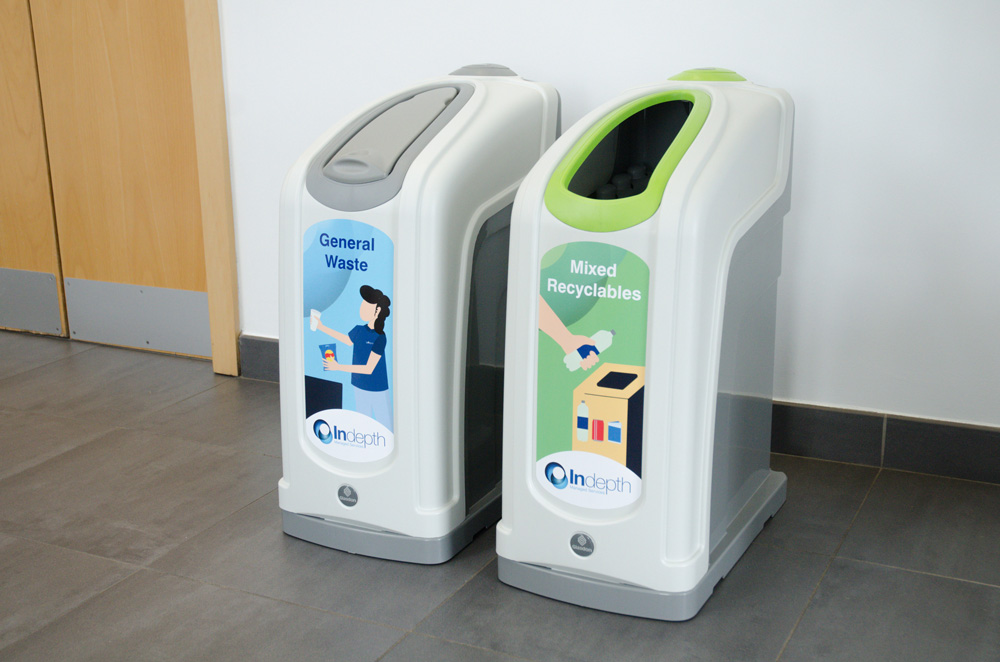 Nexus&reg; 50 Recycling Bins with front graphics 