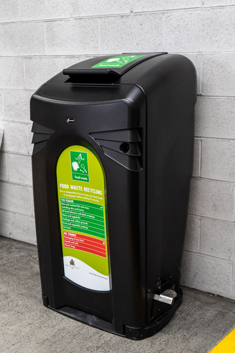 Nexus&reg; City 140 Food Waste Recycling Bin with personalised graphics
