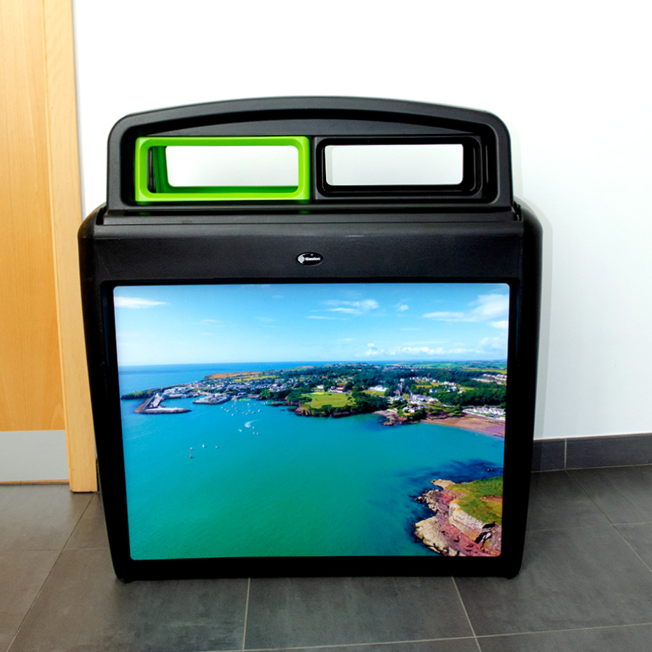 Nexus&reg; Evolution City Duo Recycling Bin with front and back personalisation 