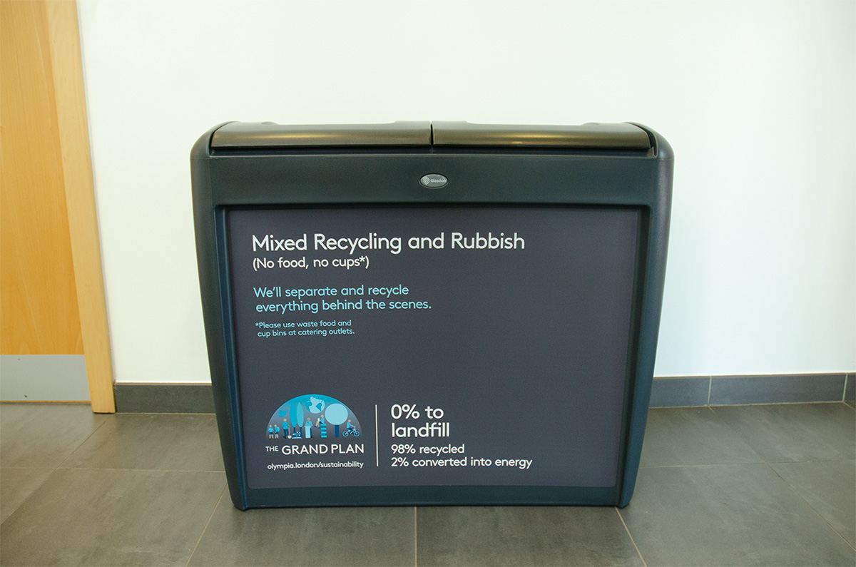 Nexus&reg; Evolution Duo Recycling Bin with personalised front graphic