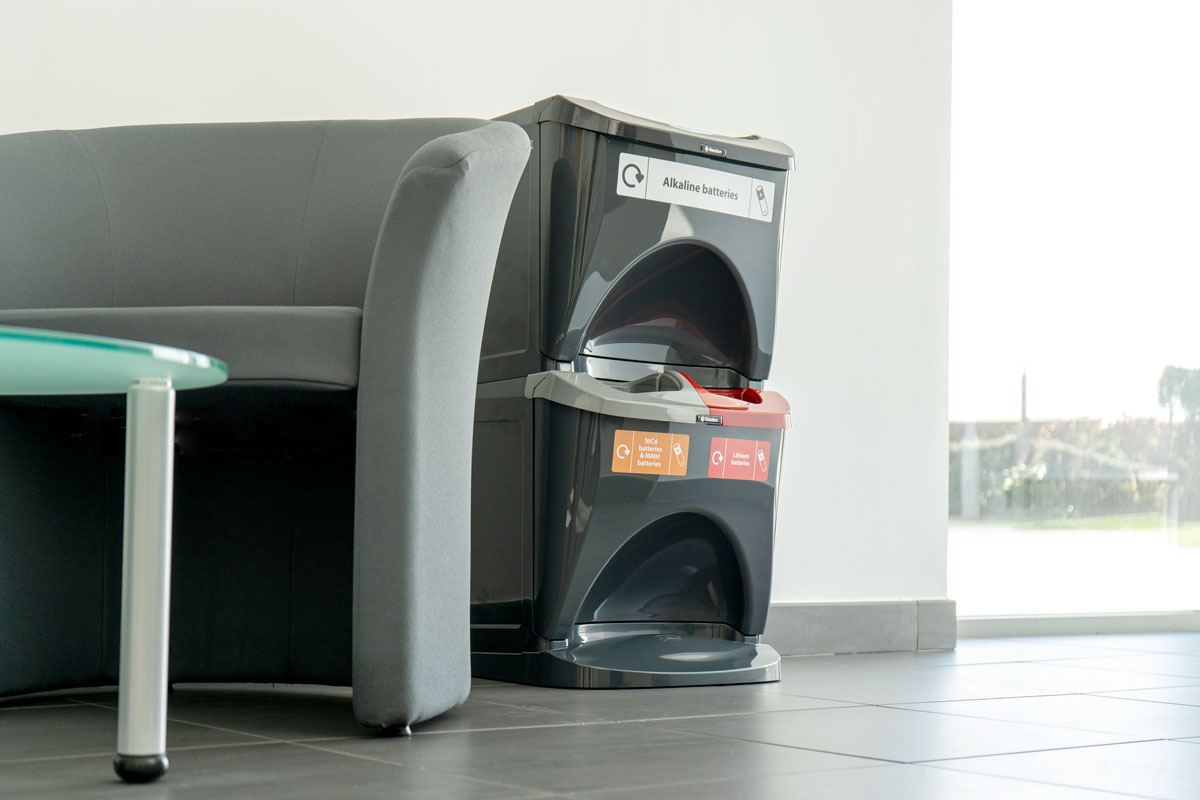 Nexus&reg; Stack 60 Recycling Bin with personalised front graphics