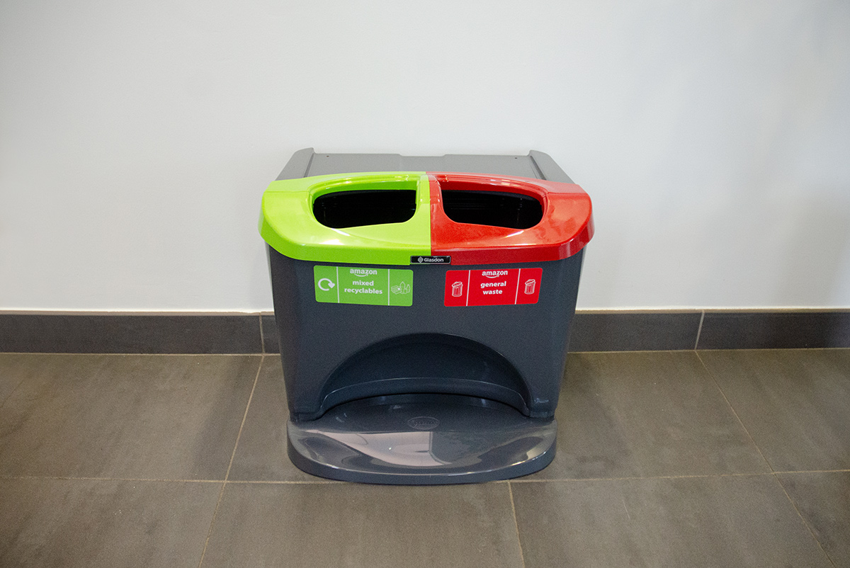 Nexus&reg; Stack Duo Recycling Bin 302S with personalised front graphics