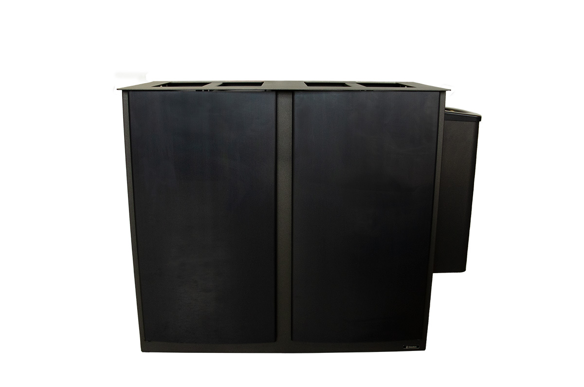 Nexus&reg; Style 170 Quad Recycling Bin with cup side pod
