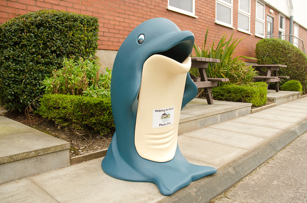 Splash&trade; Novelty Litter Bin personalised front graphic