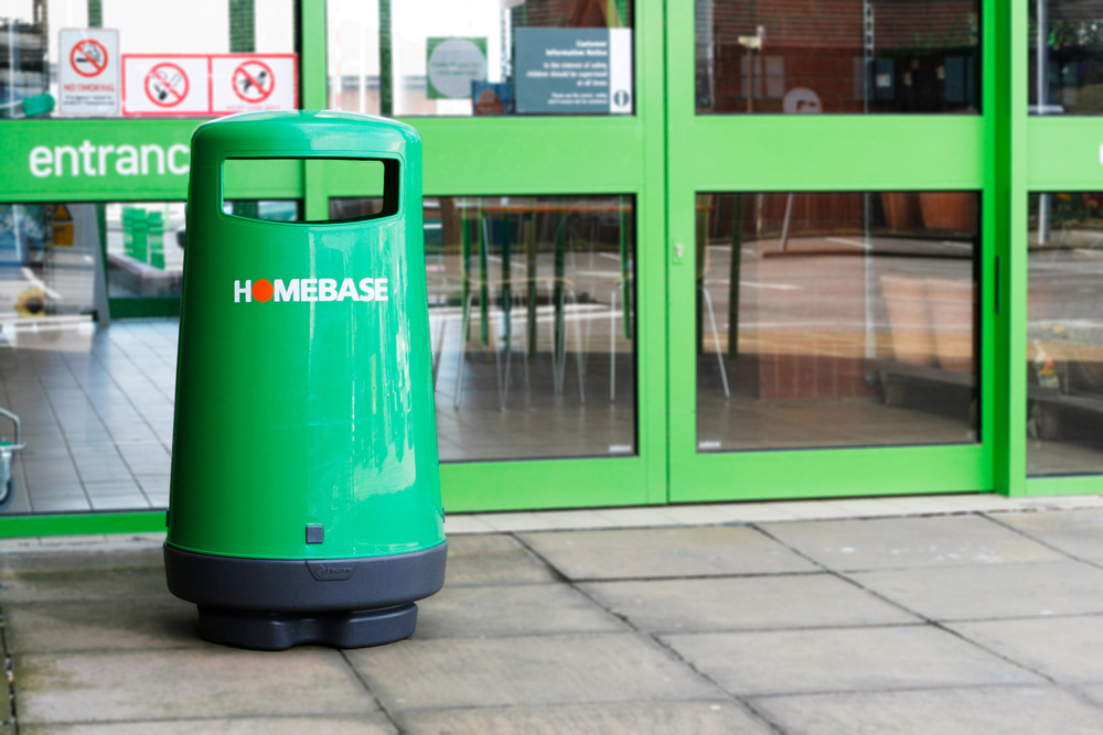 Topsy 2000&trade; Litter Bin with personalised front graphic