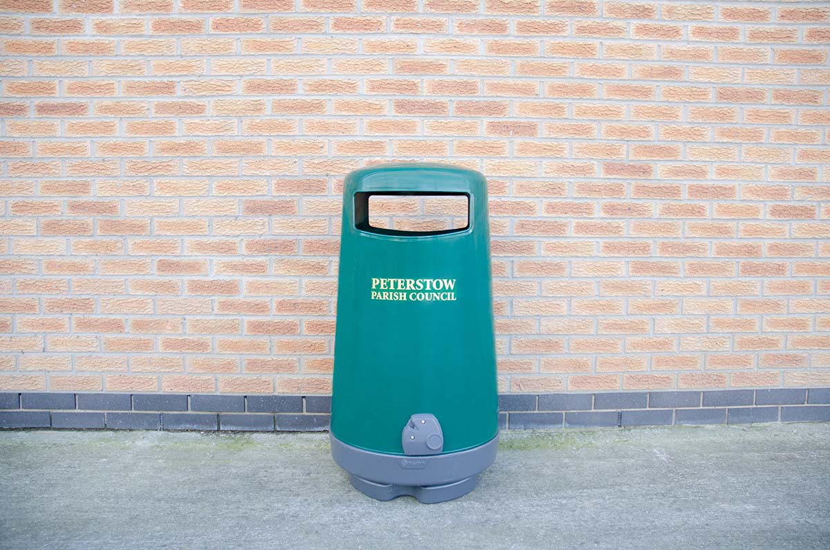 Topsy 2000&trade; Litter Bin with personalised front graphic