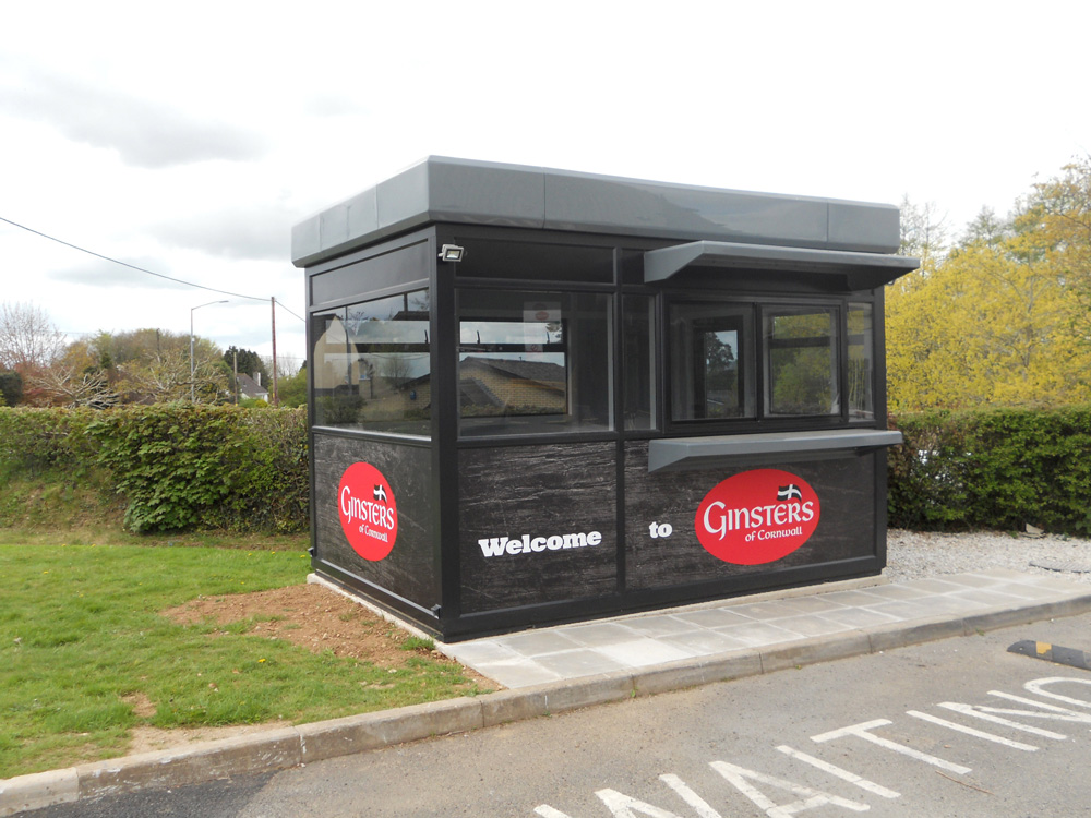 Warrior&trade; Contemporary Modular Steel Building with front and side graphics