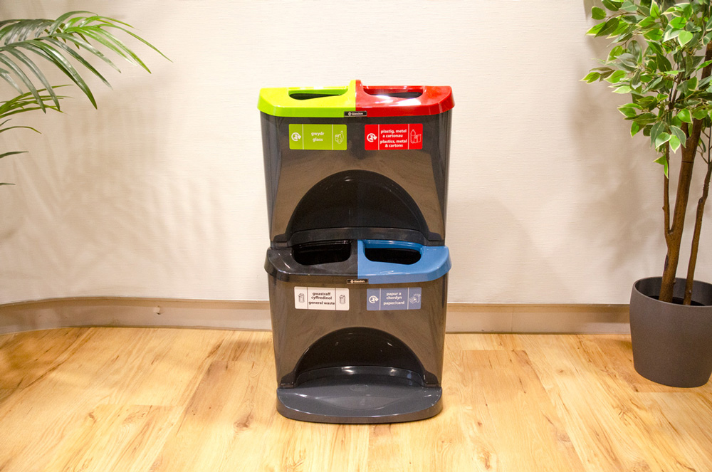 Nexus&reg; Stack 60 Recycling Bins 604S with personalised front graphics