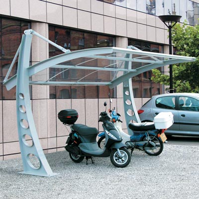 Bi-Port&trade; Cycle Shelter Canopy Style Shelter for up to 8 Bicycles
