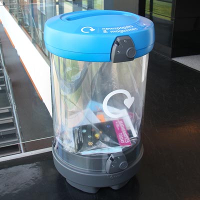 C-Thru&trade; 180 Newspaper / Magazine Recycling Bin