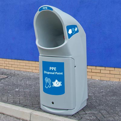 Combo Delta&trade; Large Aperture PPE Disposal Bin