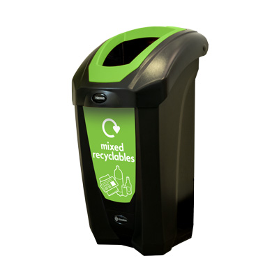Nexus&reg; 30 Mixed Recyclables Recycling Bin & Express Shipping - Black