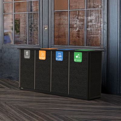 Origin&reg; Infinity Quad 280 Litre Recycling Station 4 Waste Streams