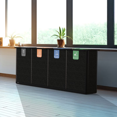 Origin&reg; Infinity Quad 280 Litre Slimline Recycling Station 4 Waste Streams