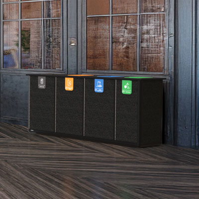 Origin&reg; Infinity Quad 400 Litre Recycling Station 4 Waste Streams