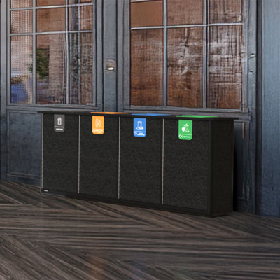 Origin&reg; Infinity Quad 440 Litre Recycling Station 4 Waste Streams