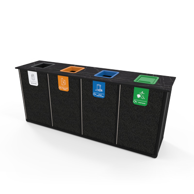 Origin&reg; Infinity Quad 440 Litre Recycling Station & Express Shipping 4 Waste Streams - Simpler Recycling