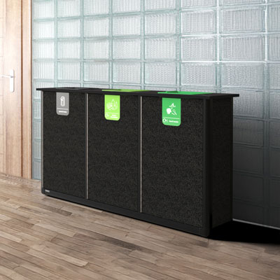 Origin&reg; Infinity Trio 210 Litre Slimline Recycling Station 3 Waste Streams